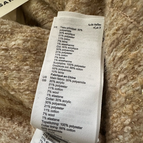 Sandro metalic thread trucker jacket tweed cardicoat - Picture 14 of 15